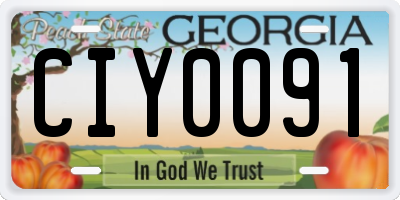 GA license plate CIY0091