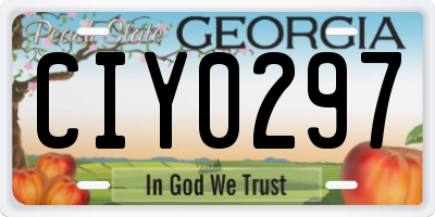 GA license plate CIY0297