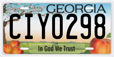 GA license plate CIY0298