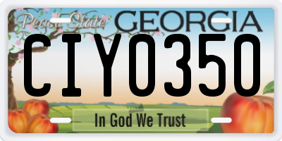 GA license plate CIY0350