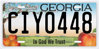 GA license plate CIY0448
