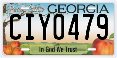 GA license plate CIY0479