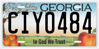 GA license plate CIY0484