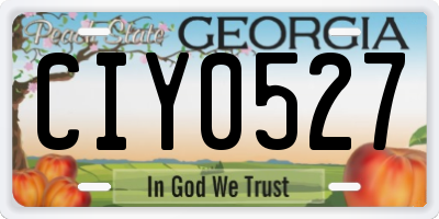 GA license plate CIY0527