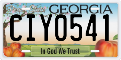 GA license plate CIY0541