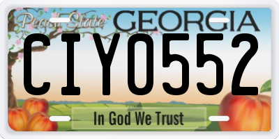 GA license plate CIY0552