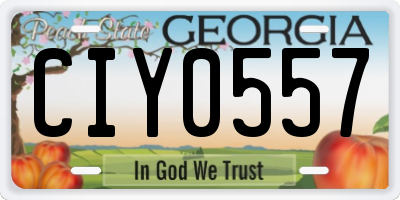 GA license plate CIY0557