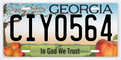 GA license plate CIY0564