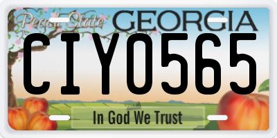 GA license plate CIY0565