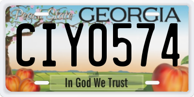 GA license plate CIY0574