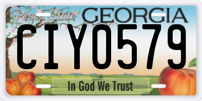 GA license plate CIY0579