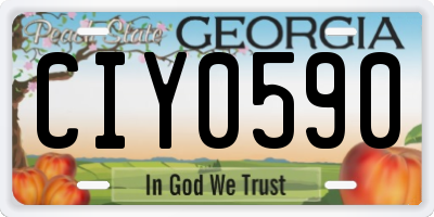 GA license plate CIY0590