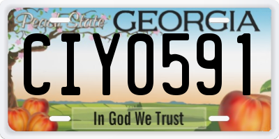 GA license plate CIY0591