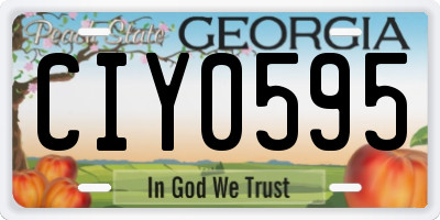 GA license plate CIY0595