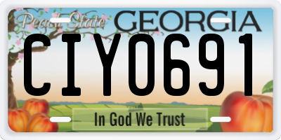 GA license plate CIY0691