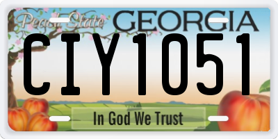 GA license plate CIY1051
