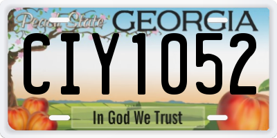 GA license plate CIY1052