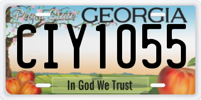 GA license plate CIY1055