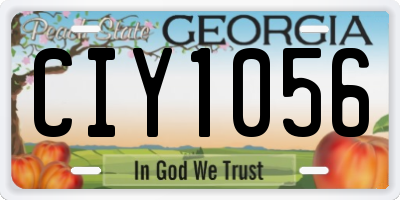 GA license plate CIY1056