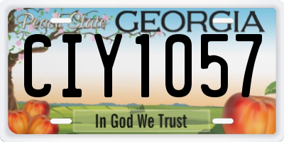 GA license plate CIY1057