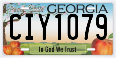 GA license plate CIY1079