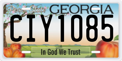 GA license plate CIY1085