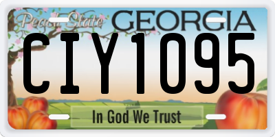 GA license plate CIY1095