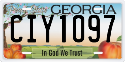 GA license plate CIY1097