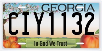 GA license plate CIY1132