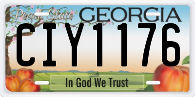 GA license plate CIY1176