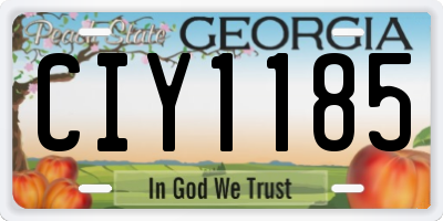 GA license plate CIY1185