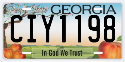 GA license plate CIY1198
