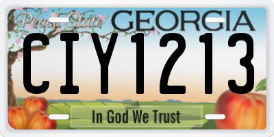GA license plate CIY1213