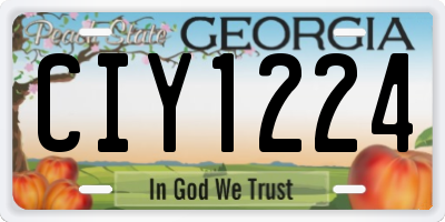 GA license plate CIY1224