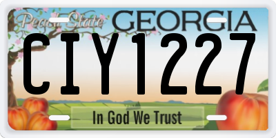 GA license plate CIY1227