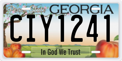 GA license plate CIY1241