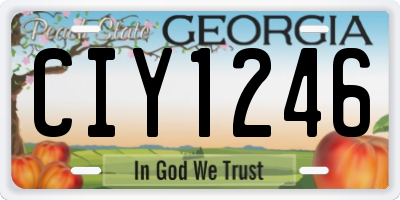 GA license plate CIY1246