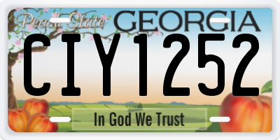 GA license plate CIY1252