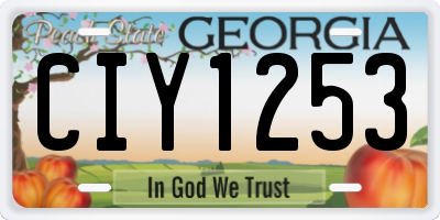 GA license plate CIY1253