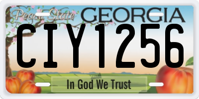 GA license plate CIY1256