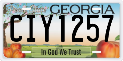 GA license plate CIY1257