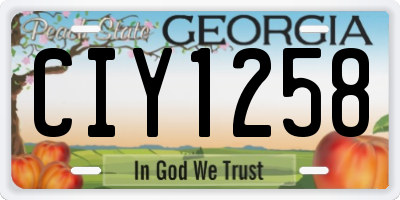 GA license plate CIY1258