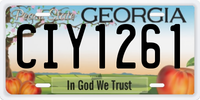 GA license plate CIY1261