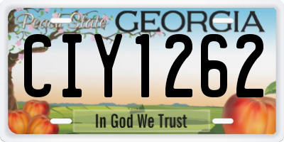 GA license plate CIY1262