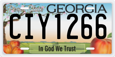 GA license plate CIY1266