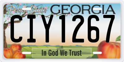 GA license plate CIY1267