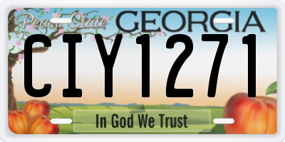 GA license plate CIY1271