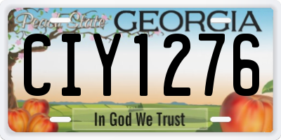 GA license plate CIY1276