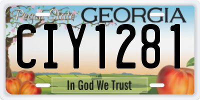 GA license plate CIY1281