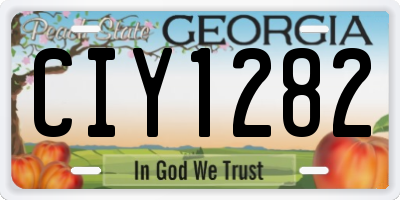 GA license plate CIY1282